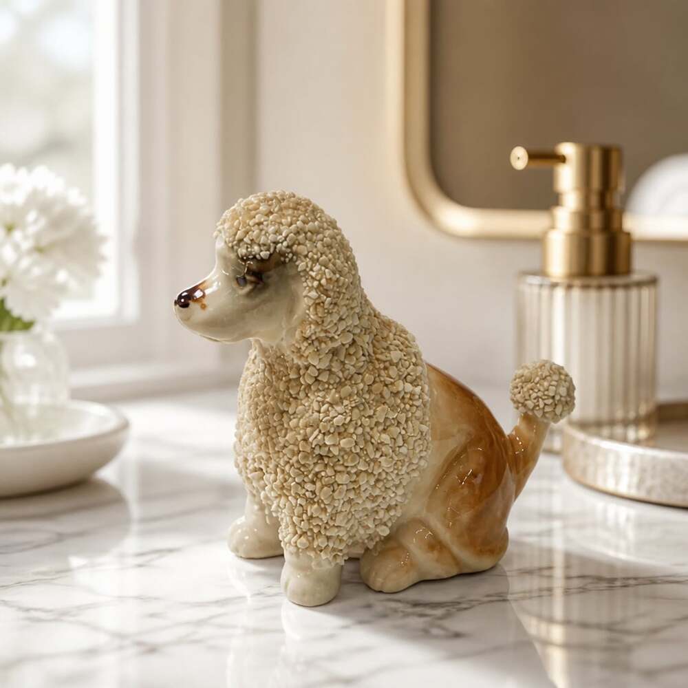 VTG Ceramic Spaghetti Poodle Figurine Made in Japan